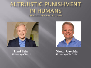 Altruistic punishment in humans