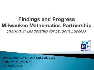 Milwaukee Mathematics Partnership