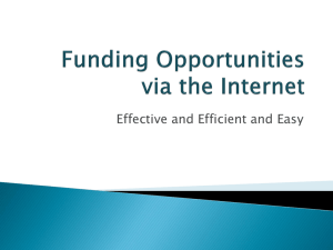 Funding Opportunities via the Internet