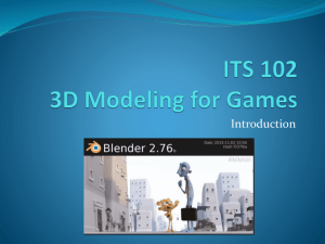 ITS 102 3D Modeling for Games - SUNY