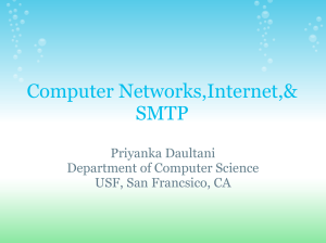 The Internet and SMTP - USF Computer Science Department