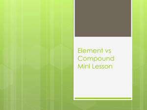 Element vs Compound Mini Lesson