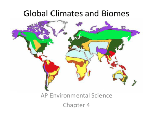 Global Climates and Biomes