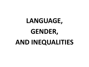 Language, gender and inequalities