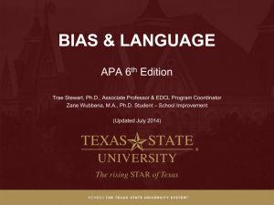 Module 8 - Bias Language - APA 6th ed