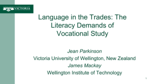 The literacy demands of vocational study