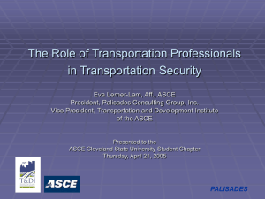 Emerging Issues in Transportation Security