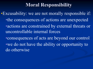 Moral responsibility & Social Philosophy