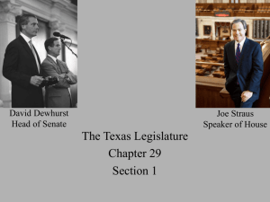 Ch 29 Texas State Governments