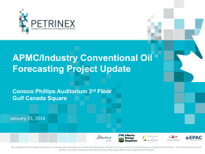 Conventional Oil Forecast Update Meeting