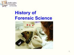 Forensic Science - JSH Elective Science with Ms. Barbanel
