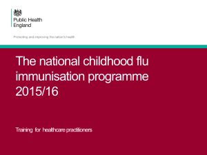 National childhood flu programme