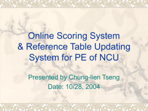 Online Scoring System for PE of NCU