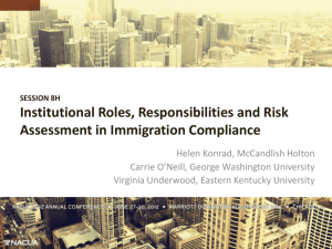 Institutional Roles, Responsibilities, and Risk Assessment in