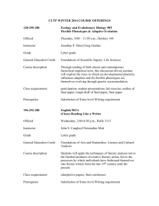 CUTF WINTER 2014 COURSE OFFERINGS 128-295