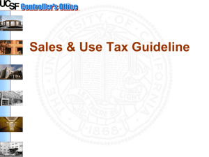 Sales and Use Tax Guidelines