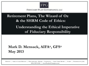 The Wizard of Oz, Retirement Plans & the