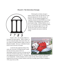 Placard 3: The University of Georgia