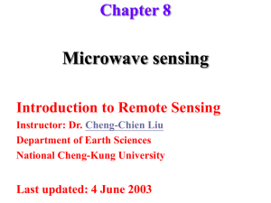 Chapter 8 Microwave sensing