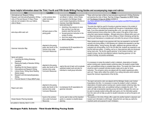 3rd Grade Writing Pacing Guide updated April 2011