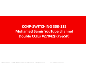 CCNP-SWITCHING 300-115 Mohamed Samir YouTube