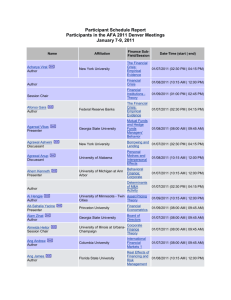 2011 Participant List