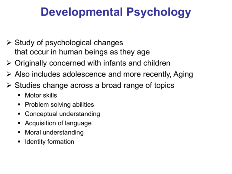 assignments for developmental psychology