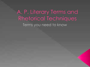 literary devices and rhetorical strategies 2013