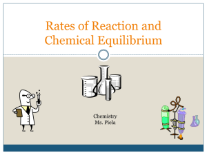Rates of Reaction and Chemical Equilibrium