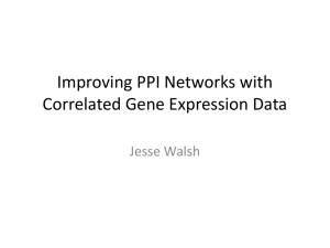 Improving PPI Networks with Correlated Gene Expression Data
