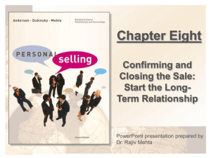chapter 5. sales presentation and demonstration