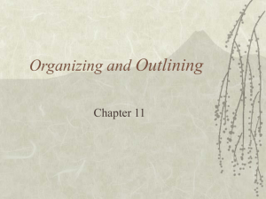 Organizing and Outlining