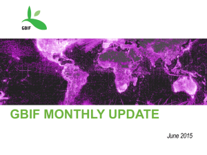 GBIF monthly update (June 2015) - National Biodiversity Data Centre