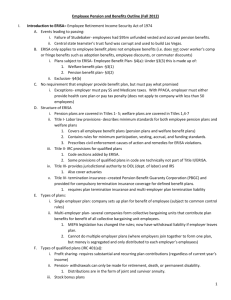 Employee Pension and Benefits Outline (Fall 2012)