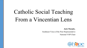 Catholic Social Teaching from a Vincentian Lens