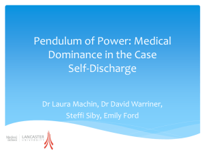 Pendulum of Power: Medical Dominance in the Case Self