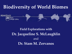 Biodiversity of World Biomes Presentation