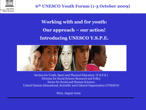 the UNESCO Youth Forum