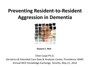 Preventing resident-to-resident aggression in dementia