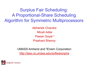 Surplus Fair Scheduling: A Proportional