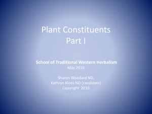 Plant Constituents - The School of Traditional Western