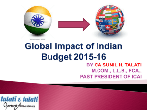 Sunil Talati- Union Budget 2015-PPT 2015-03