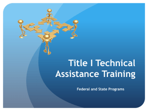 Title I Compliance Training - the School District of Palm Beach County