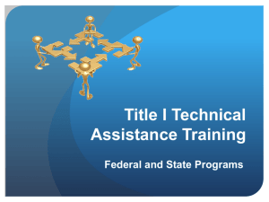 Title I Compliance Training - the School District of Palm Beach County