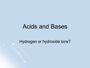 Acids and Bases - Mr. Amundson's DCC science