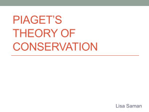 Piaget*s Theory of Conservation