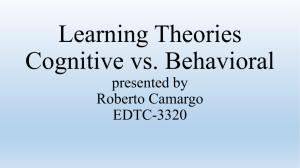 Learning Theories presented by Roberto Camargo