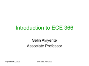 Introduction to ECE 366
