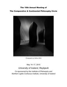 Program of Annual Meeting - Comparative and Continental Philosophy