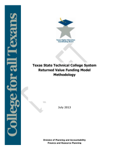 Texas State Technical College System Returned Value Funding